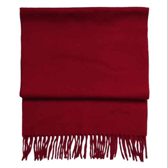 LES COPAINS Cashmere Red Unisex Large Long Scarf Shawl - Picture 1 of 5